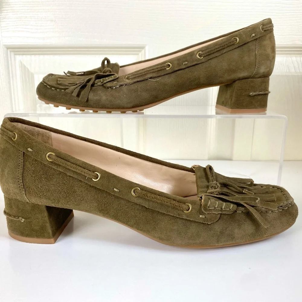 Nine West Olive Suede Moccasins - Picture 3 of 12